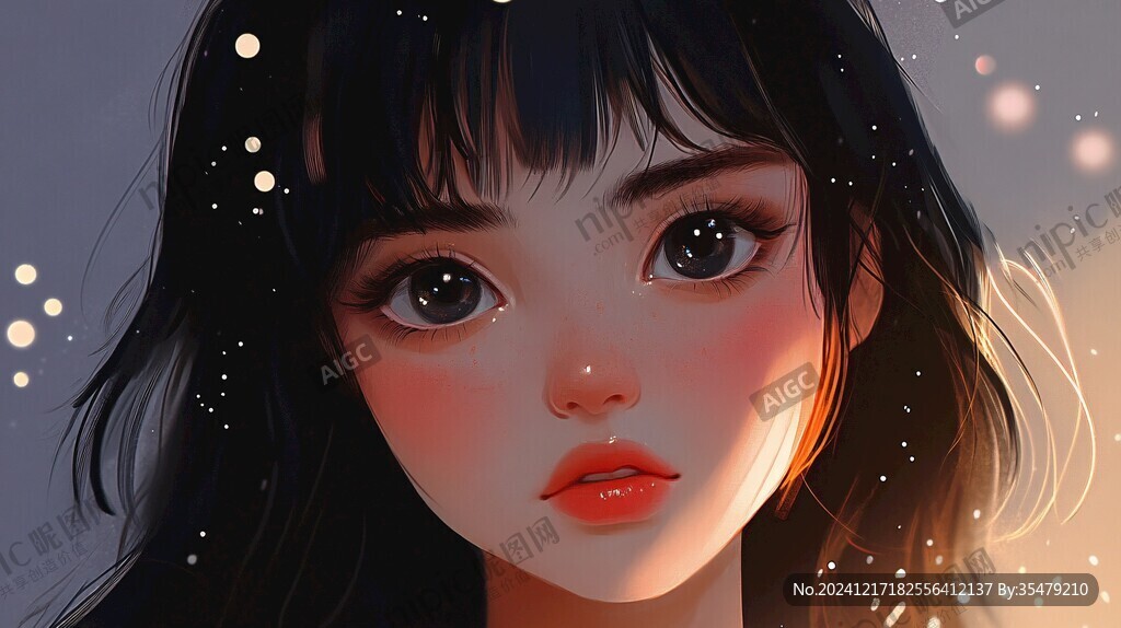 板繪少女插畫