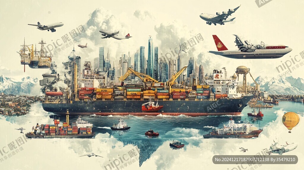 海港插畫