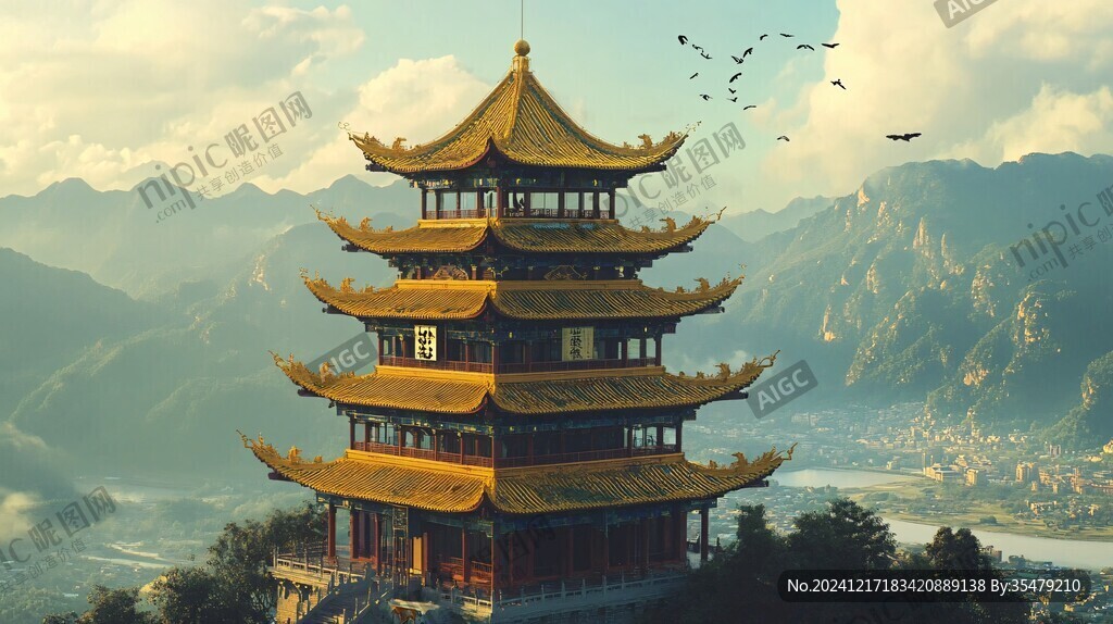 黃鶴樓復(fù)原圖