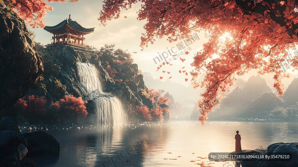 山水樓閣雅致意境風(fēng)