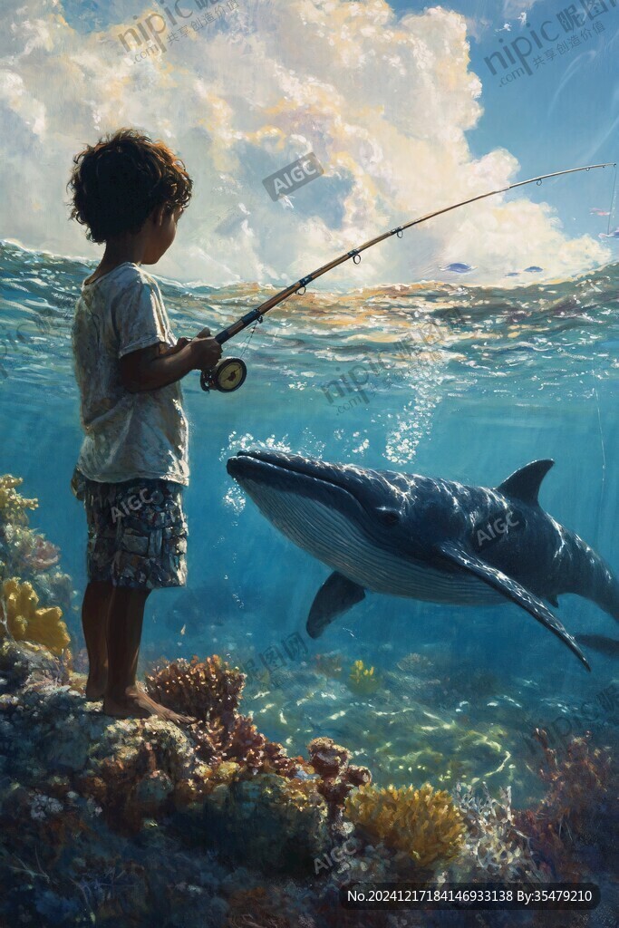 釣魚3d畫