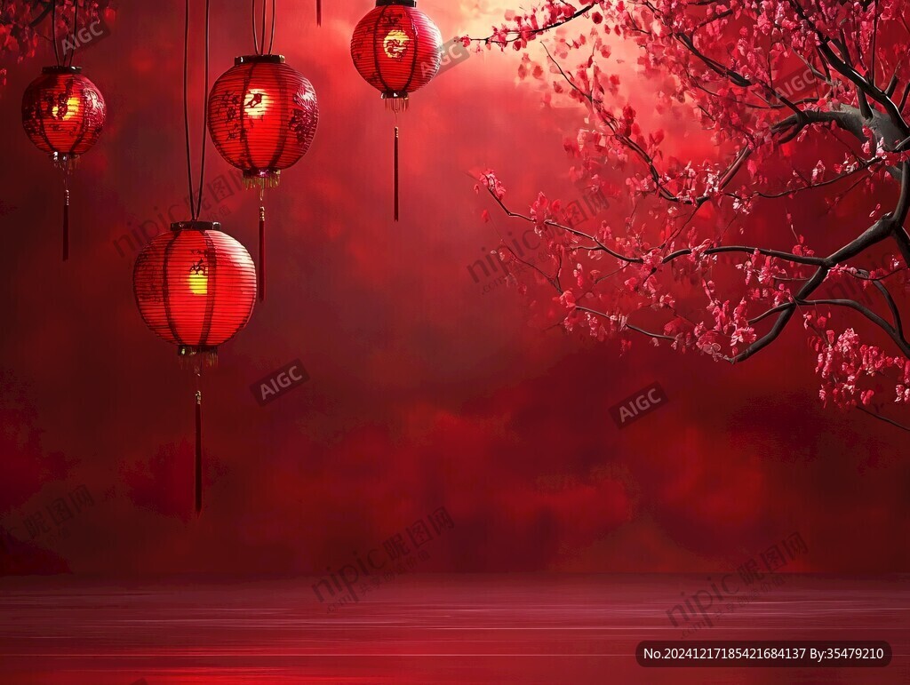 紅燈籠春晚背景