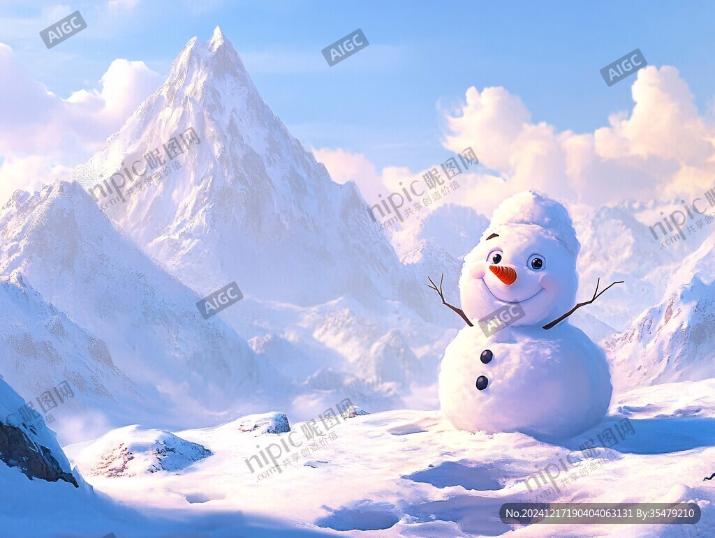雪山頂上的雪人