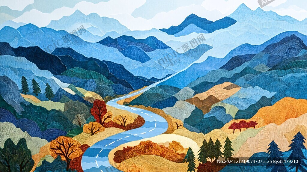 山河插畫