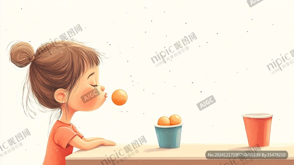 吃湯圓插畫