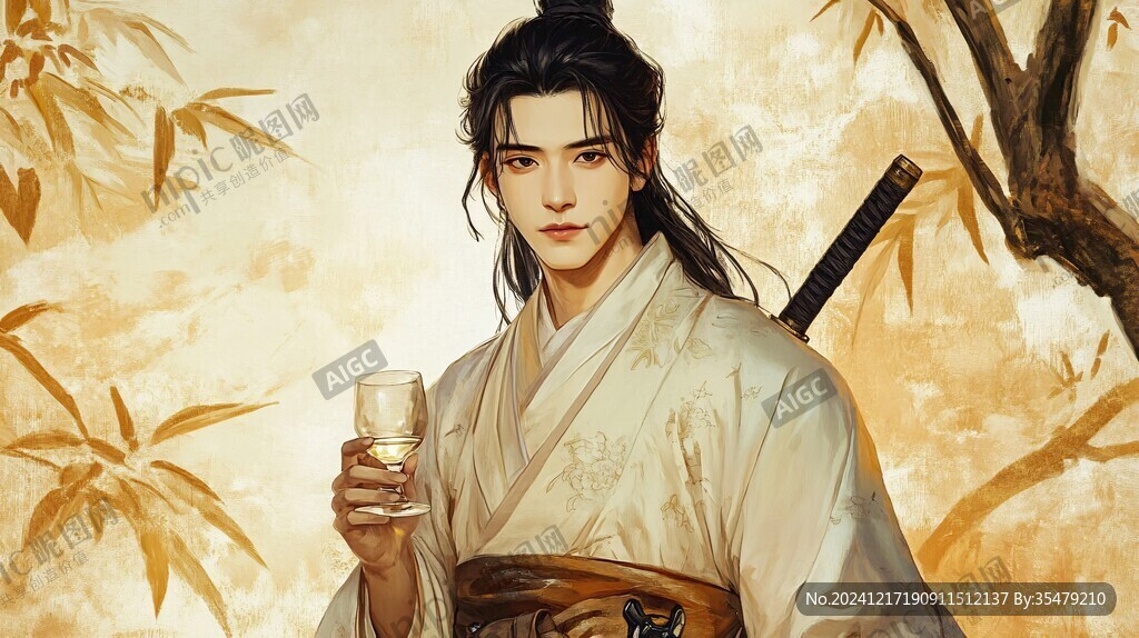 原創手繪古裝美男