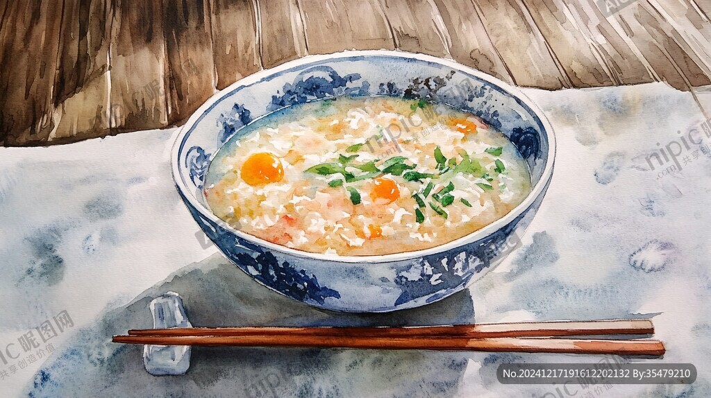 疙瘩湯插畫