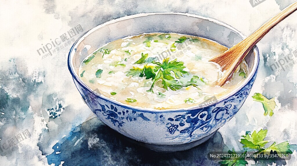 疙瘩湯插畫