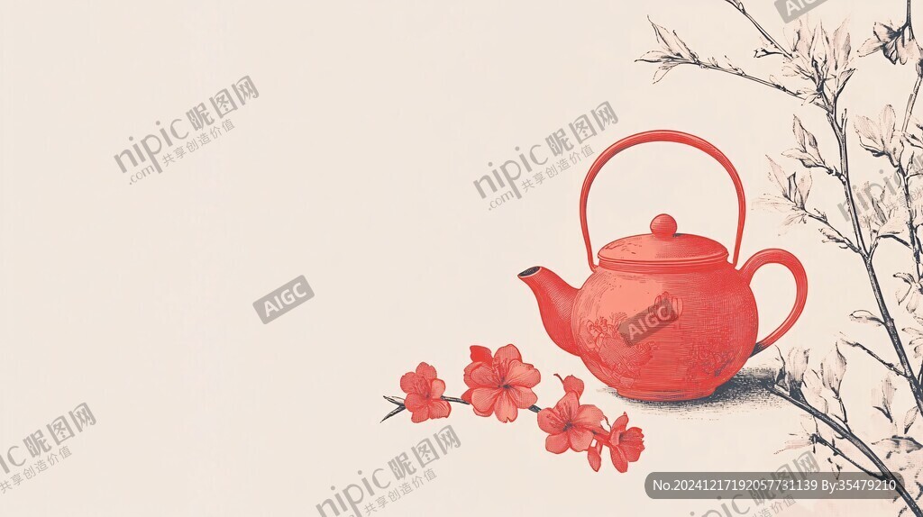 茶壺插畫
