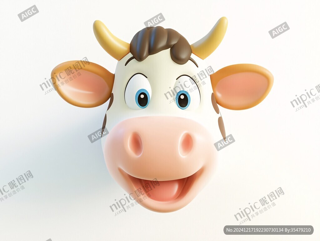 立體卡通牛
