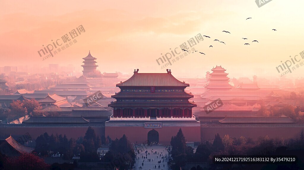 故宮神武門夕照