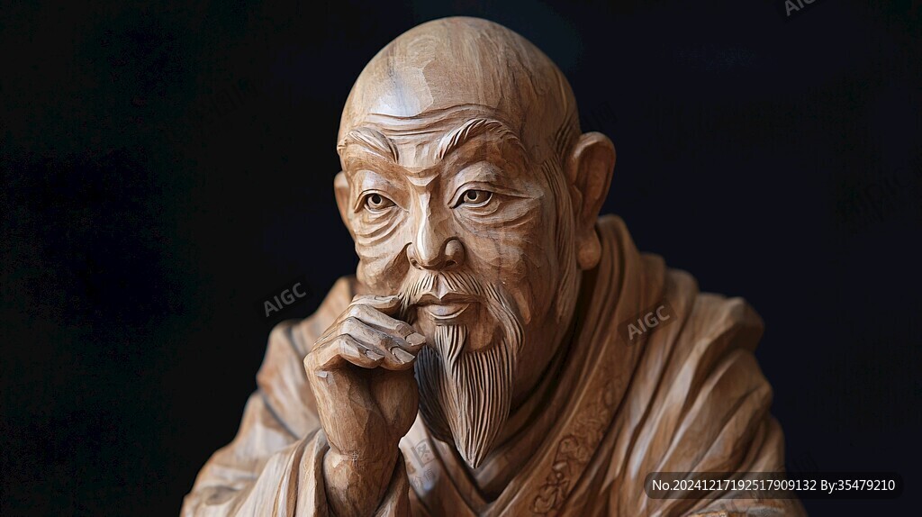 彩繪泥塑羅漢頭像