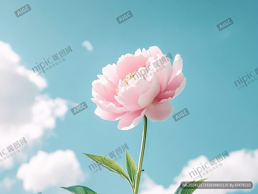 鮮花素材鮮花藍天背景