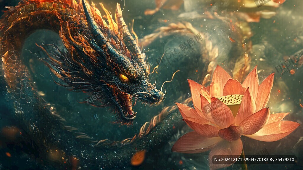 龍吐水壁紙