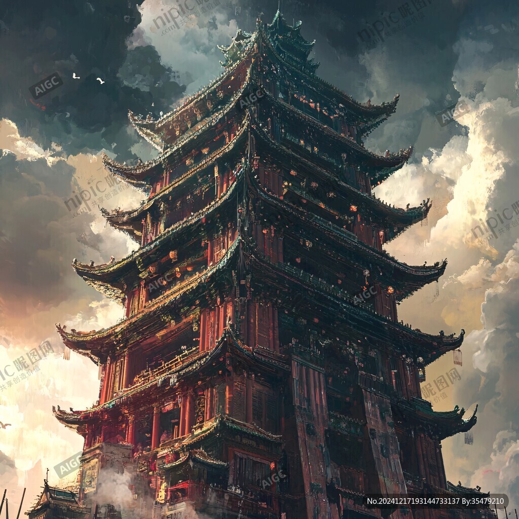 九天樓插畫