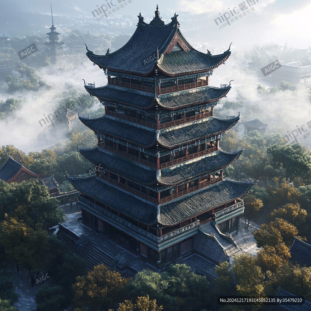 黃鶴樓復(fù)原等比建筑