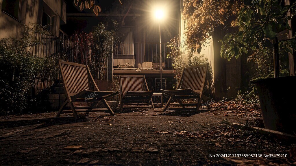 庭院夜晚