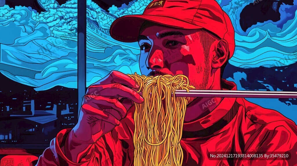 拽面海報插畫