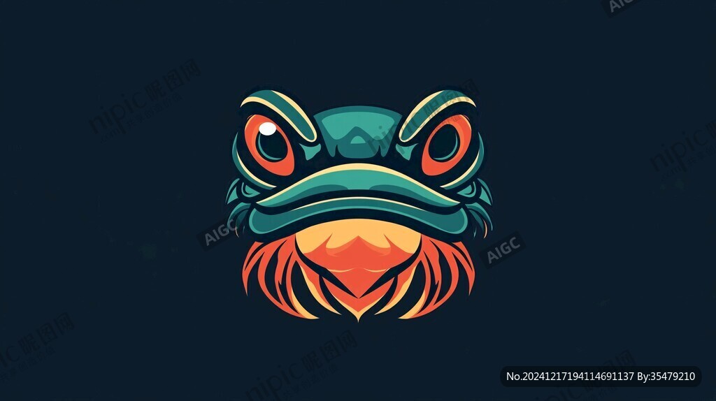 美蛙魚頭插畫