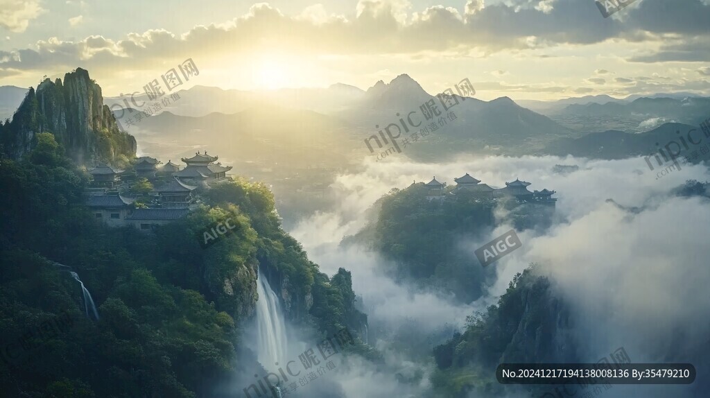 醫(yī)巫閭山晨光
