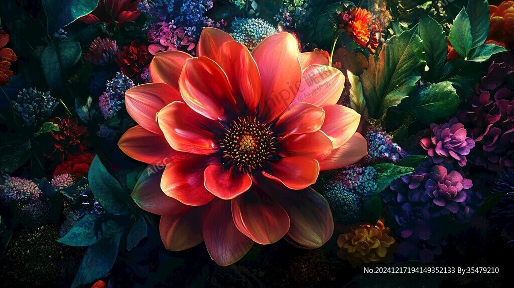 3d立體唯美花卉