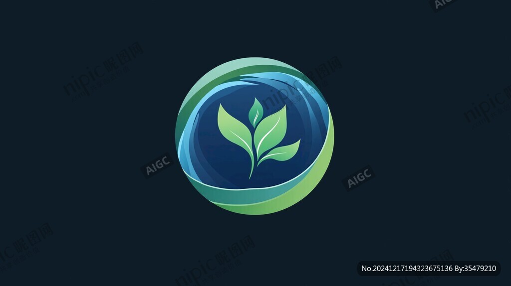 植物主題logo