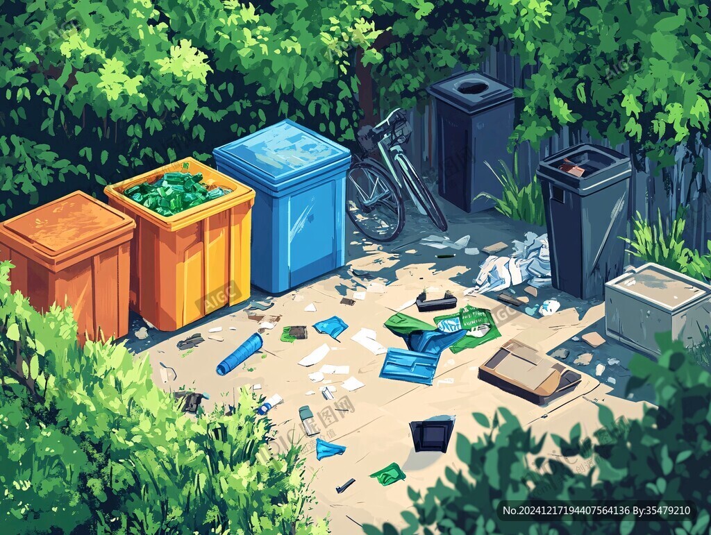 廢棄物插畫