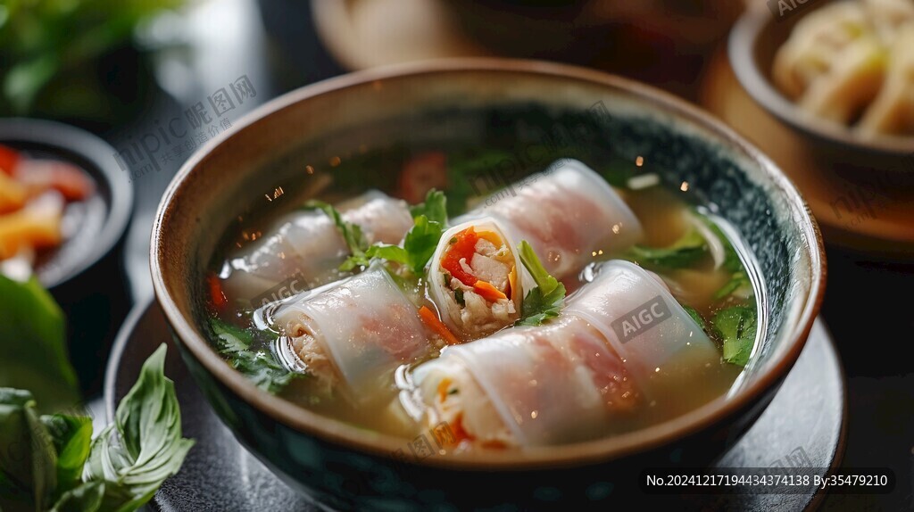 特色美食越南小卷粉