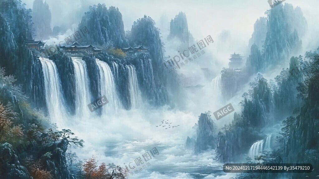 山水畫合成圖