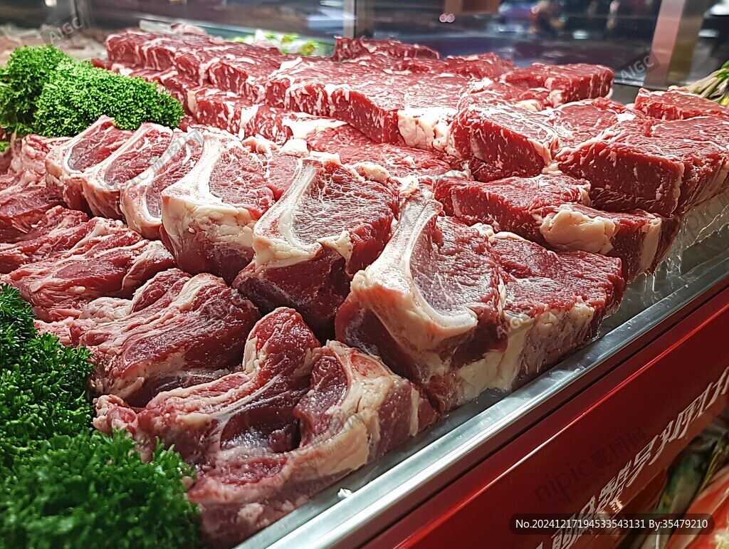 超市里的牛肉