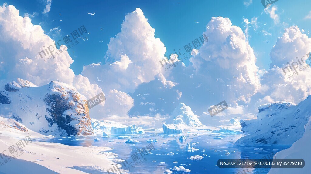 雪山原畫