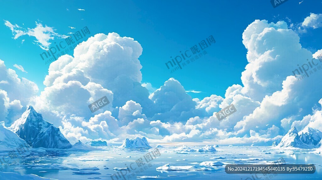 雪山原畫
