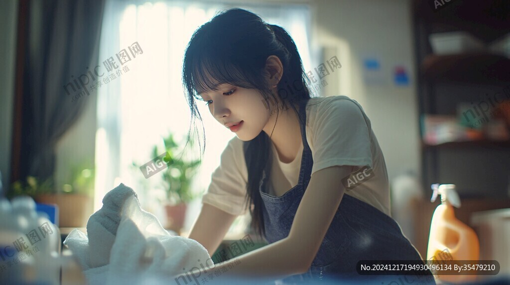 甜美圍裙女孩