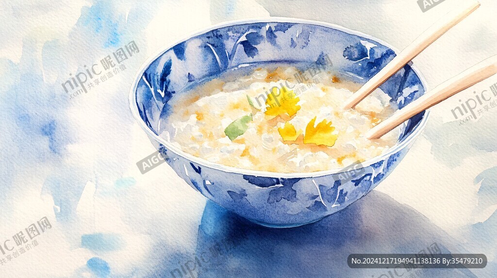 疙瘩湯插畫