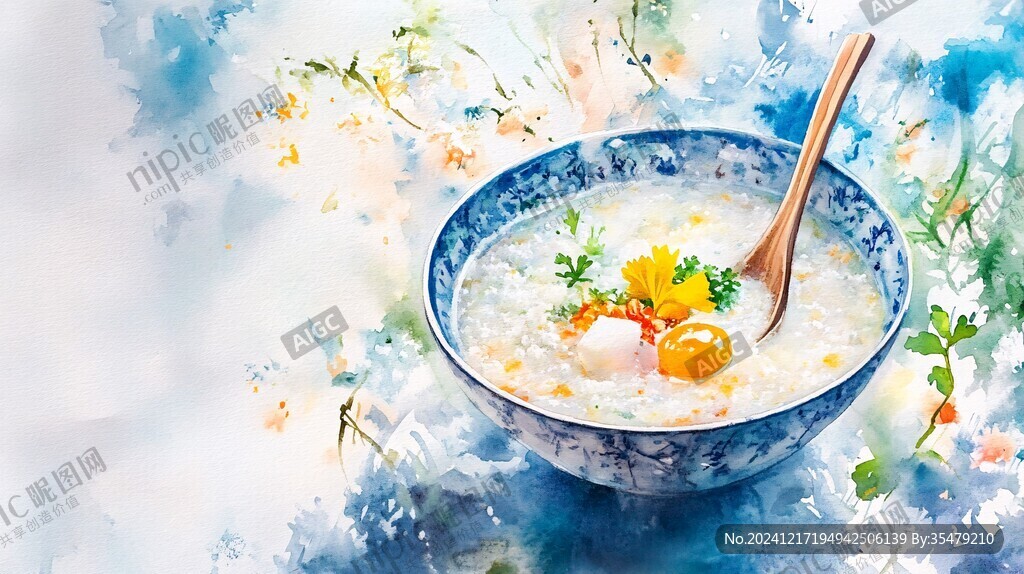 疙瘩湯插畫