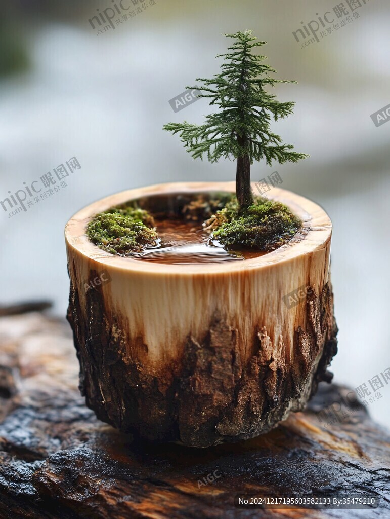 松樹微盆景