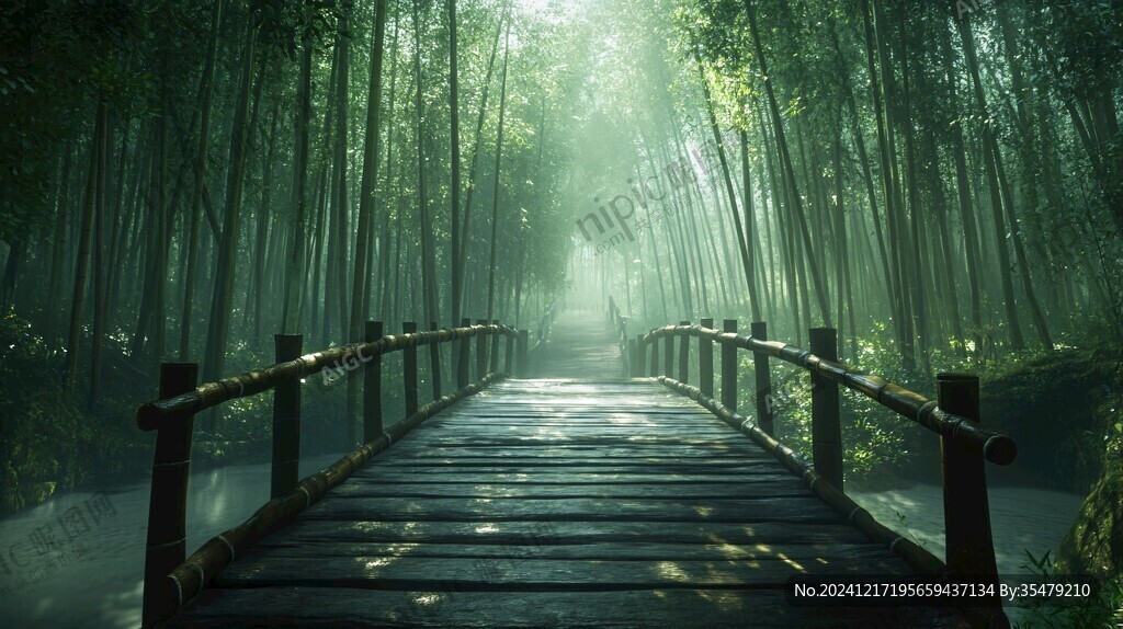唯美竹林小路