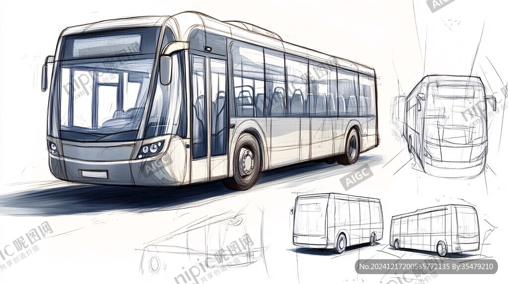坐車線稿