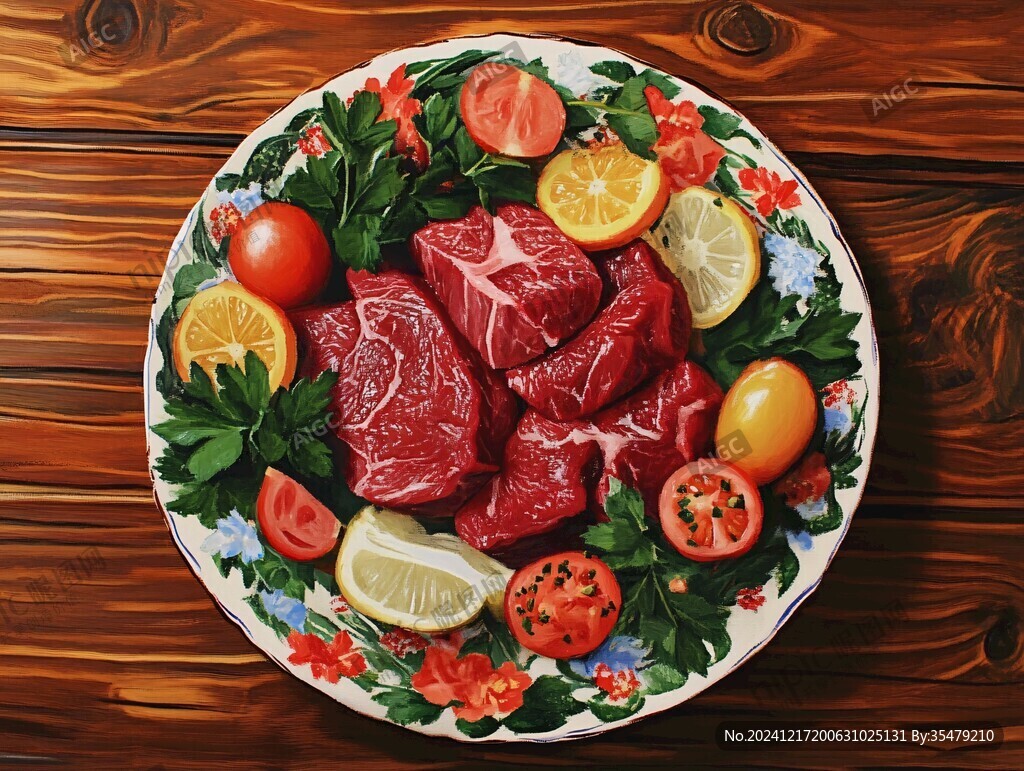 盤裝鮮牛肉