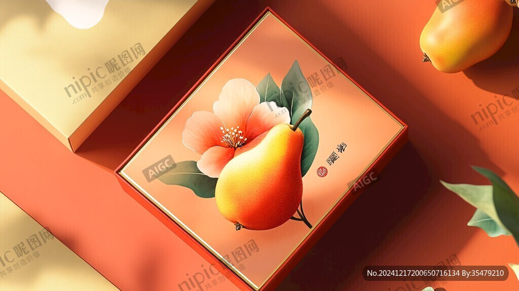 雞心果包裝插畫禮盒