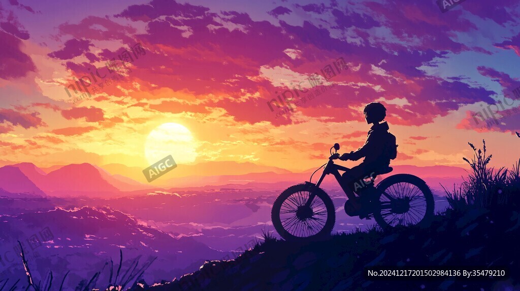 手繪追日的少年