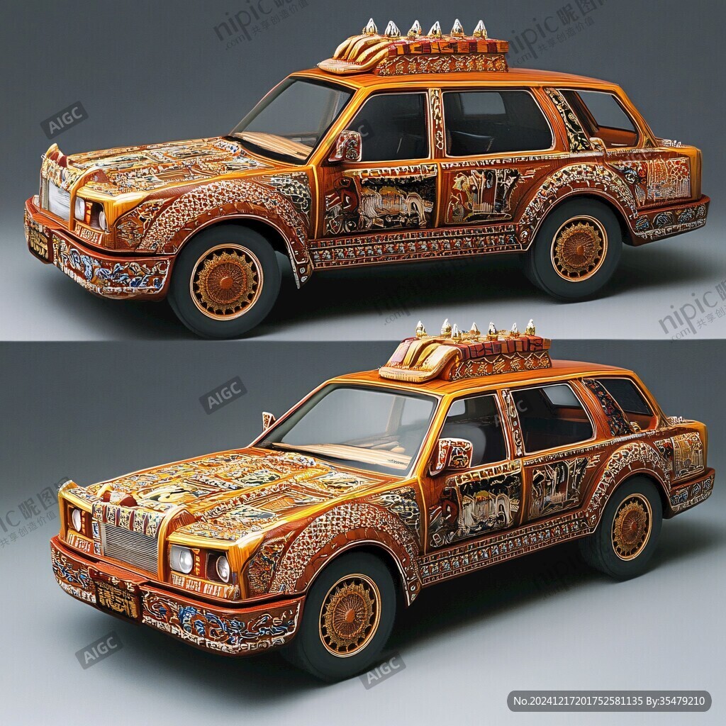汽車金色效果設(shè)計(jì)
