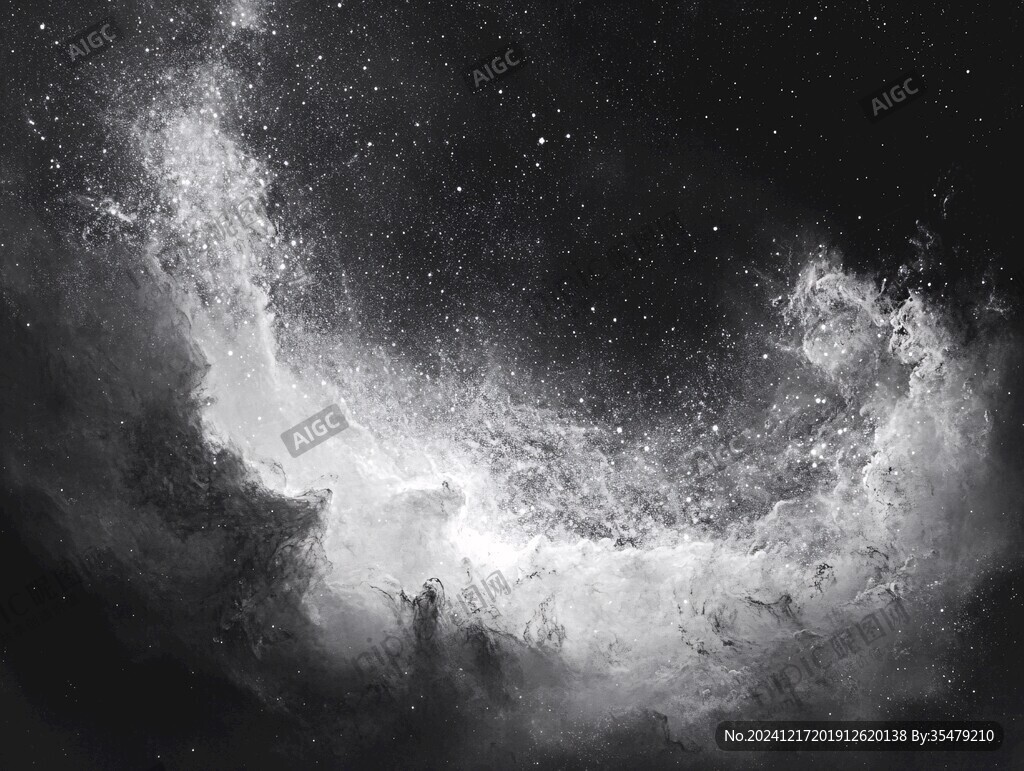 抽像水墨星云