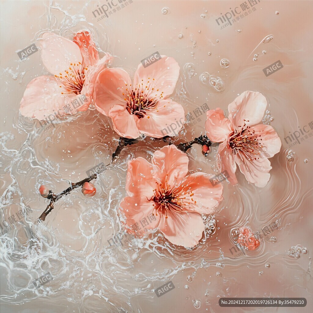 唯美花瓣創(chuàng)意桃花