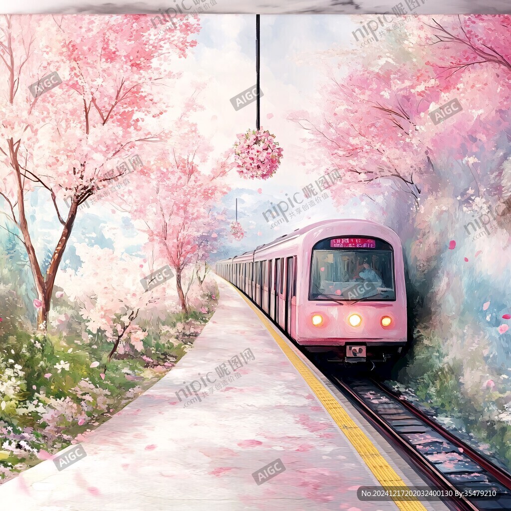 地鐵站櫻花