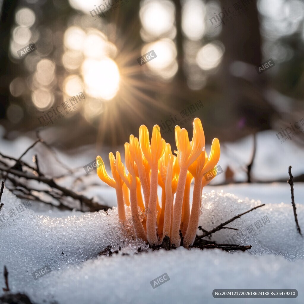 陽(yáng)光下的雪花