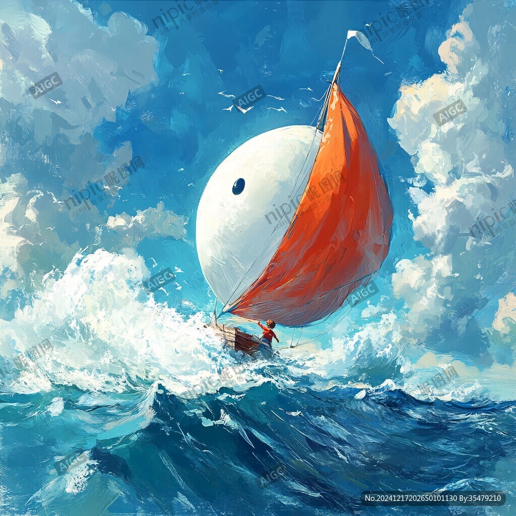 帆船插畫