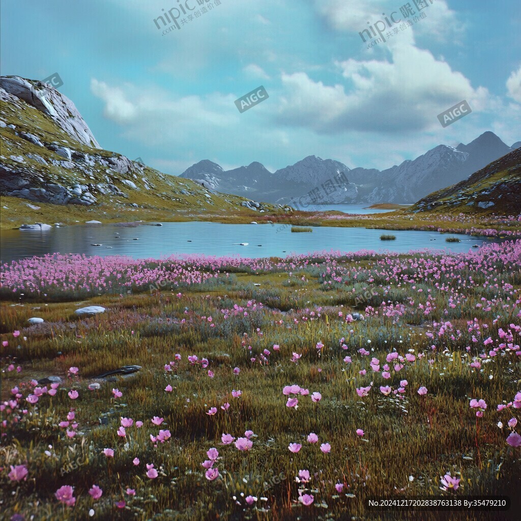 高原花海湖泊