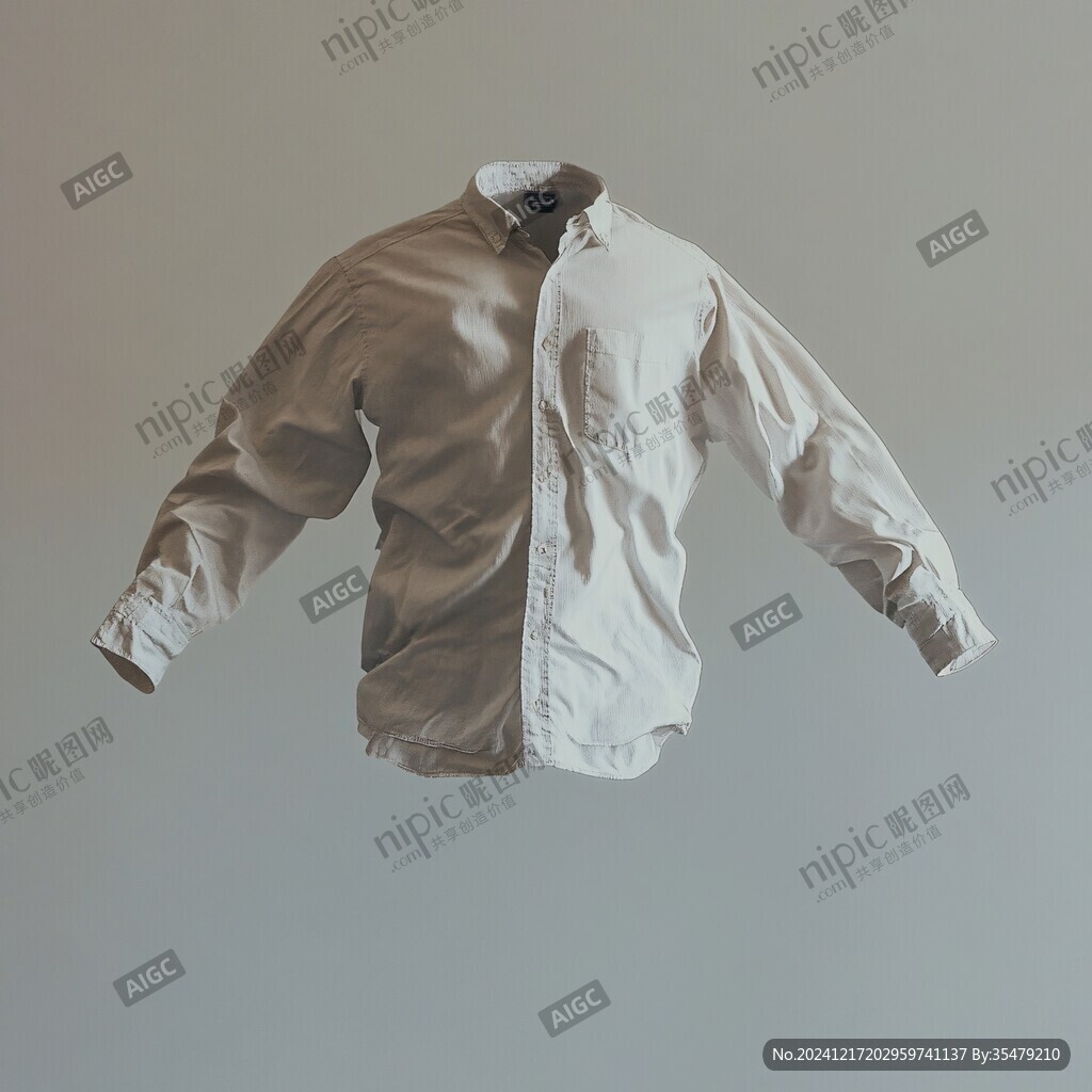 面對white的襯衫