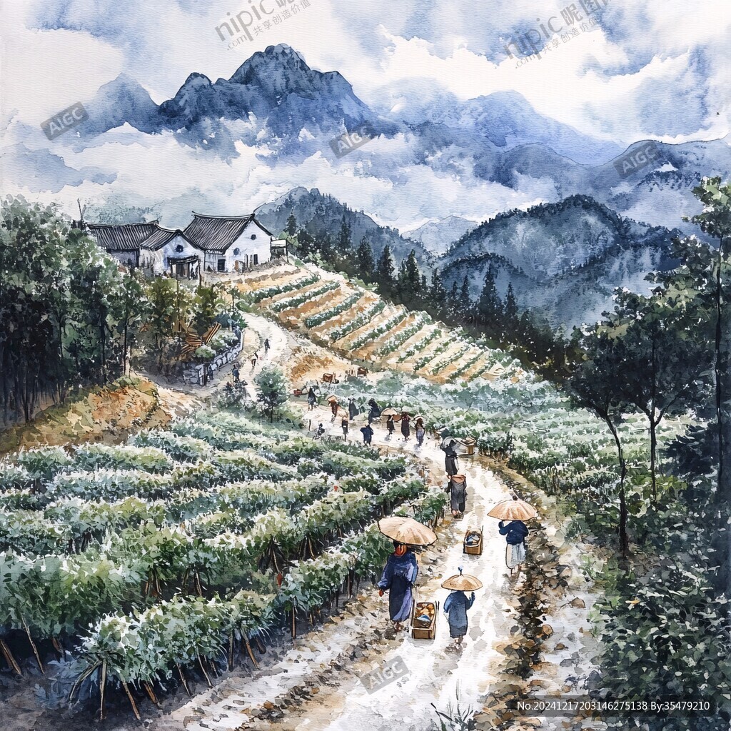 茶山油畫